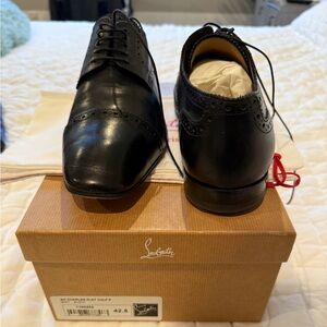 Christian Louboutin Black Leather SoCharles Oxford Dress Shoes
